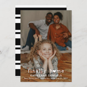 Heart Enfin Accueil Faire-part d'adoption photo