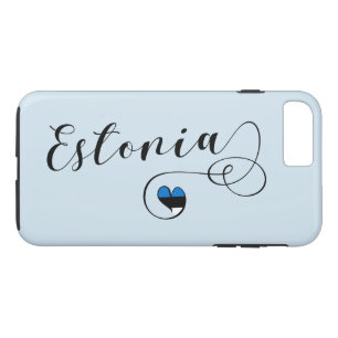 Heart Estonia Mobile Phone Case, Estonian iPhone 8 Plus / 7 Plus Hoesje