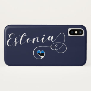Heart Estonia Mobile Phone Case, Estonian iPhone X Hoesje