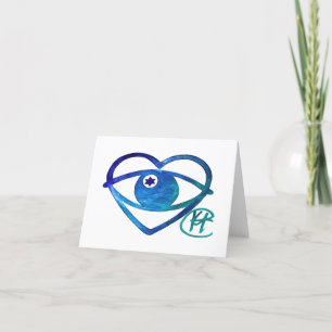 Heart Evil Eye Pop Art Bedankkaart