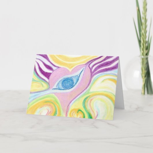 Heart Eye Art Design Carte de voeux avant et arriè (Devant)