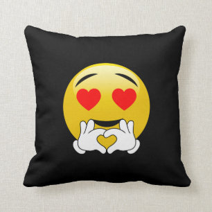 Heart Eyes & Hands Emoji Love Kussen