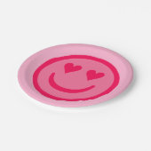 Heart Eyes Happy Face Paper-Borden Papieren Bordje (Gekanteld)