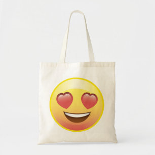 Heart Eyes Happy Love Emoji Canvas tas