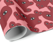 Heart Face Art Abstract Cadeaupapier (Rol Hoek)