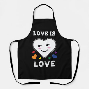 Heart Face Love is Love LGBTQ Gay Pride Schort