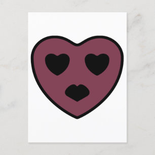 Heart Face Pout Briefkaart