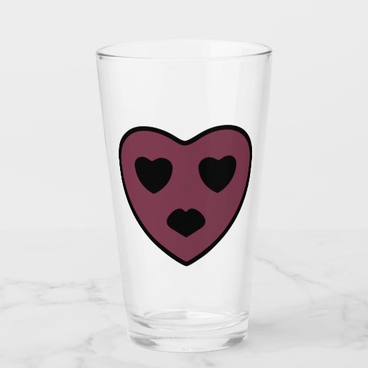 Heart Face Pout Glas (Voorkant)