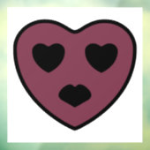 Heart Face Pout Raamsticker (Vel 3)