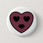 Heart Face Pout Ronde Button 5,7 Cm (Voorkant)