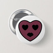 Heart Face Pout Ronde Button 5,7 Cm (Voorkant /achterkant)
