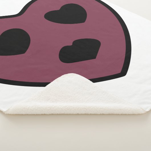 Heart Face Pout Sherpa Deken (3/4)