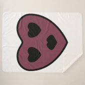 Heart Face Pout Sherpa Deken (Voorkant (horizontaal))