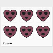 Heart Face Pout Vierkante Sticker (Vel)