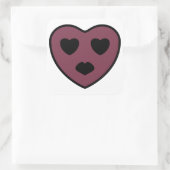 Heart Face Pout Vierkante Sticker (Tas)