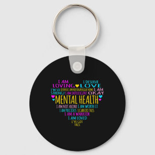 Heart Facts Mental Health Awareness Supporter Grap Sleutelhanger