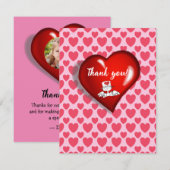 "Heart Fairy"© Verjaardagsfeestje Flat Dank u kaar Bedankkaart (Voorkant / Achterkant)