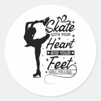Heart Figure Skating Ronde Sticker