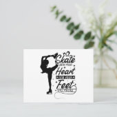 Heart Figuur Skating Briefkaart (Staand voorkant)