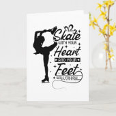 Heart Figuur Skating Kaart (Gele Bloem)