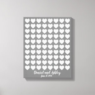 Heart Fingerprint Weddenschap Canvas Afdruk