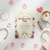 Heart Floral Galentine’s Party Invitation