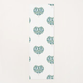 Heart Floral Pattern Yogamat (Voorkant)