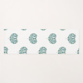 Heart Floral Pattern Yogamat (Voorkant (horizontaal))