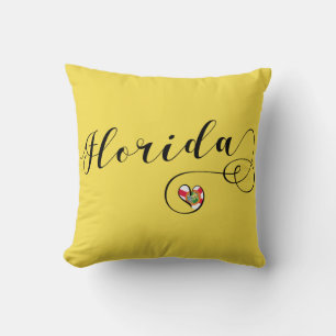 Heart Florida Pillow, Miami Floridian Kussen