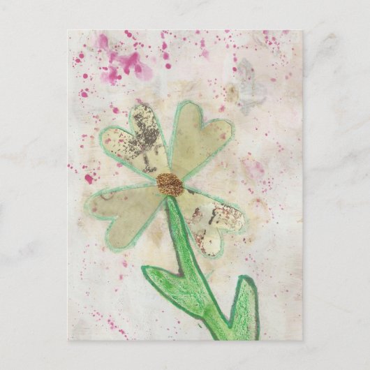 Heart Flower Collage Briefkaart (Voorkant)