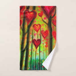 Heart Forest Hand Towel Handdoek