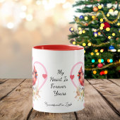  Heart  'Forever' Red Cardinal Heart Personalize Mok