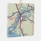 Heart Fort Myers Florida Keramisch Ornament (Rechts)