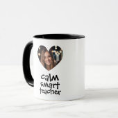 Heart Frame Custom Photo Teacher Mug Mok (Voorkant links)