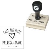 Heart Fun Lettering Save the Date Rubberstempel (Gestempeld)