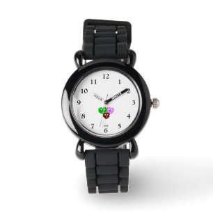 Heart Fuzzies Kinderen Silver Glitter Strap Watch Horloge