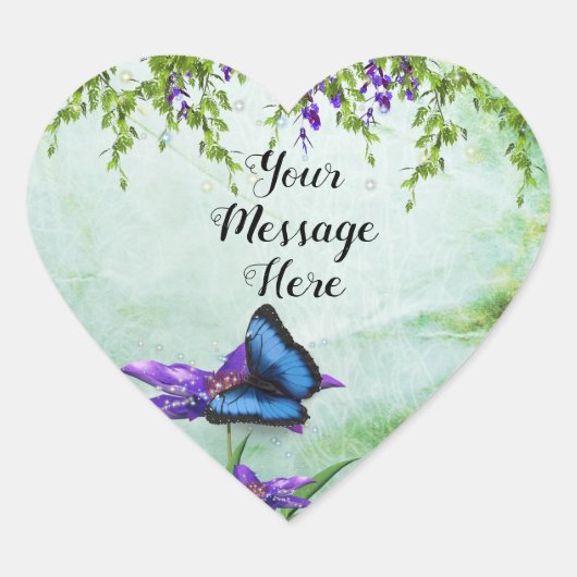 Heart Garden aanpasbaar Hart Sticker (Voorkant)