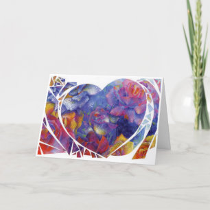 "Heart Garden" Carte de remerciements pliée