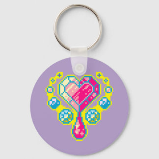 Heart Gem Pixel Art Sleutelhanger