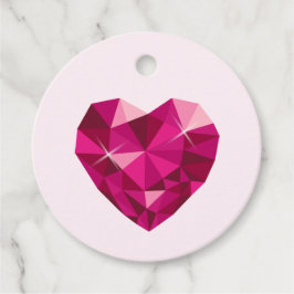 Heart Gemstone Bedankjes Labels