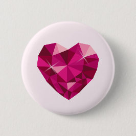 Heart Gemstone  Ronde Button 5,7 Cm