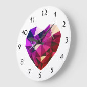 Heart Gemstone Wall Clock Grote Klok (Hoek)