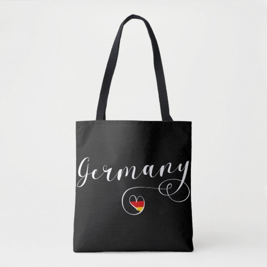 Heart Germany Grocery Bag, Duitse vlag Draagtas (Voorkant)