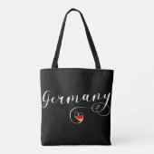 Heart Germany Grocery Bag, Duitse vlag Draagtas (Achterkant)