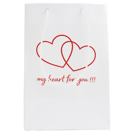 Heart Gift Bag Medium Cadeauzakje (Voorkant)