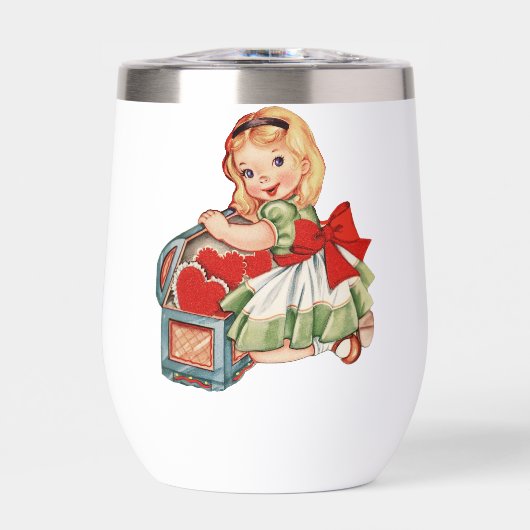 Heart Girl Enfant Retro Enfants mignons (Avant)