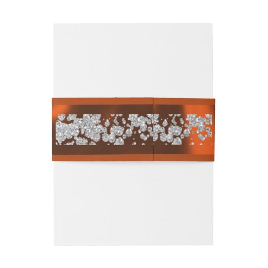 Heart & Glitter - Koperbruiloft Uitnodigingen Wikkel (Achterkant Voorbeeld)