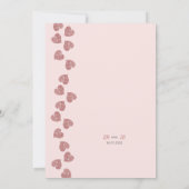 Heart Glitter Pink Weddenschap (Achterkant)