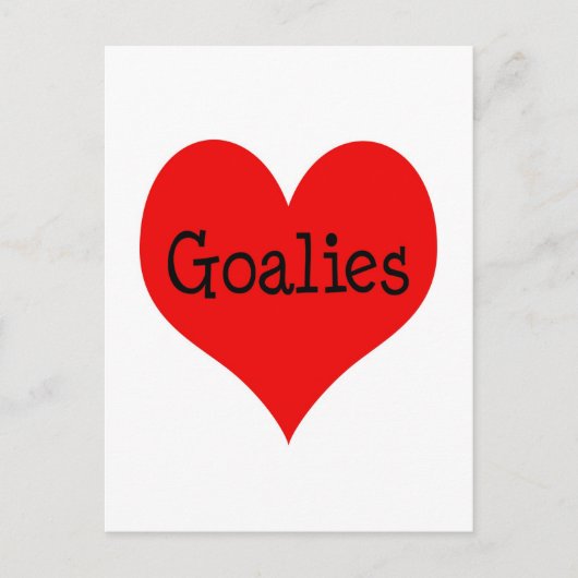 Heart Goalies Briefkaart (Voorkant)