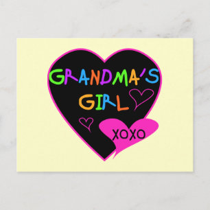 Heart Grandma's Girl T-shirts en Gifts Briefkaart